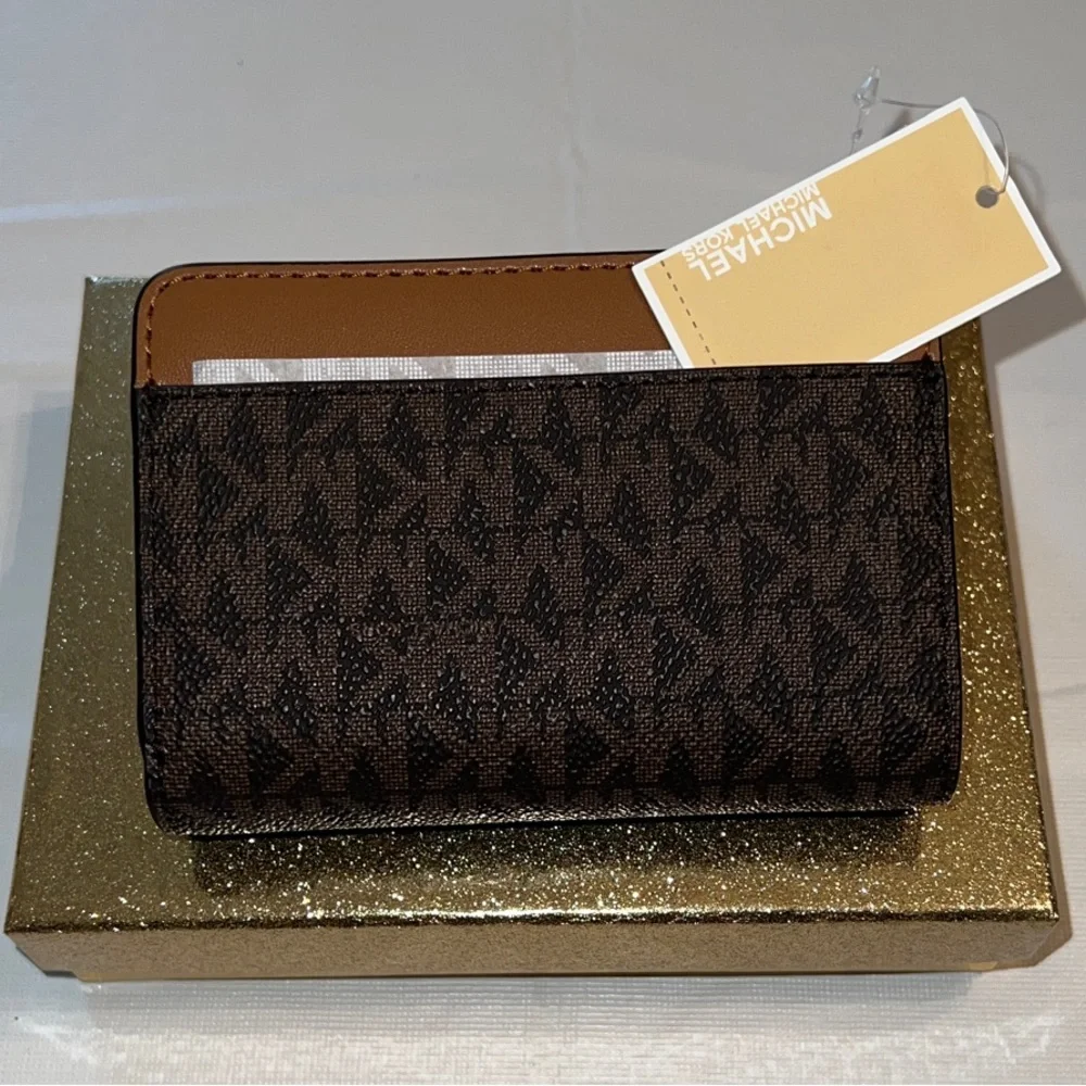 Michael Kors Tan and Brown Card Holder - Picture 2 of 3